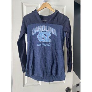 Camp David Carolina Tar Heels Hooded Long Sleeve Top Womens Small